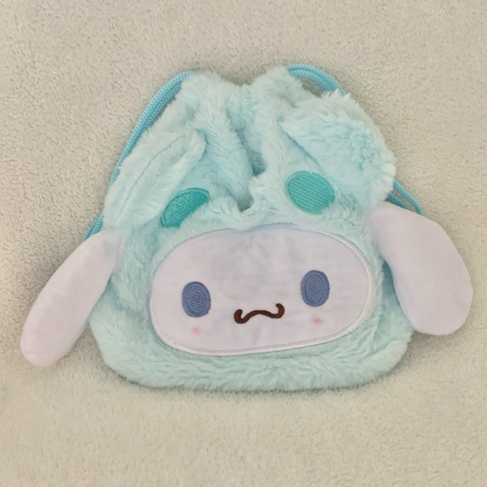 NIP Cinnamoroll Plush Drawstring Bag Cinnamoroll Costume Design